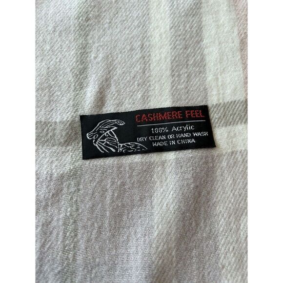 Classic Winter Women Men 100% Cashmere Feel Soft Scarf Plaid Scarve. Used. - Picture 7 of 7